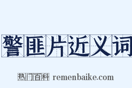 警匪片近义词是什么意思的图片